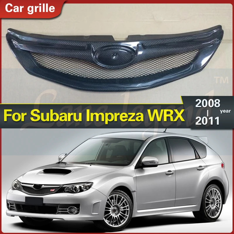 

OEM style real carbon fiber front bumper grille For Subaru Impreza 10th 2.0R 2.5T WRX STI 2007 2008 2009 2010 CF styling grill