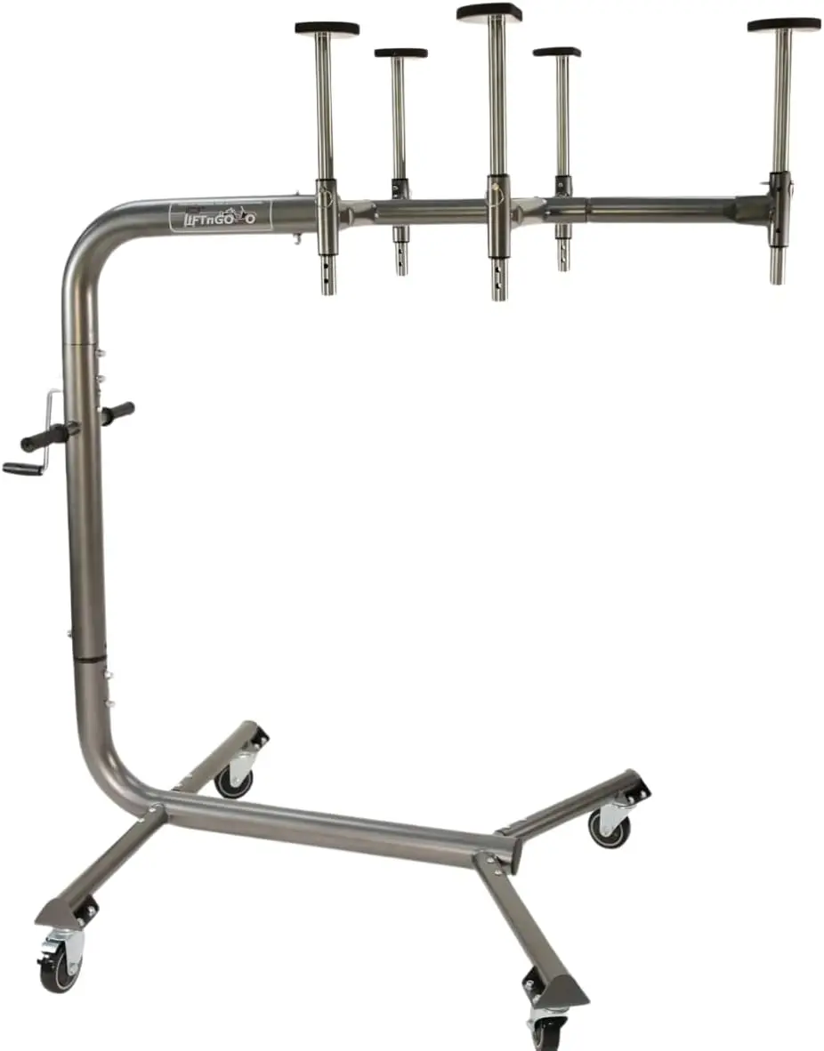 نظام إزالة وتخزين علوي صلب من TopLift PROS LIFTnGo متوافق مع Jeep Wrangeler 2 & 4 أبواب YJ وTJ وJK وJL و4XE وCompa
