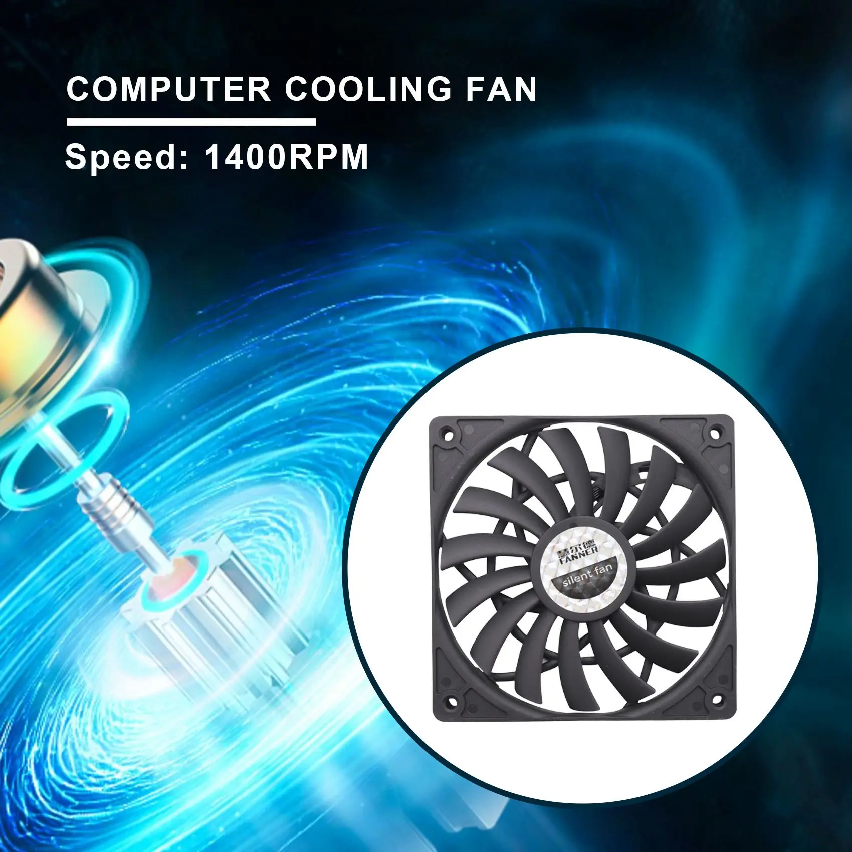 SMIEA Sottile 12mm Spessore 120X120X12mm 12V Desktop Computer Host Ventola silenziosa con velocità 12CM Ventola di raffreddamento del telaio