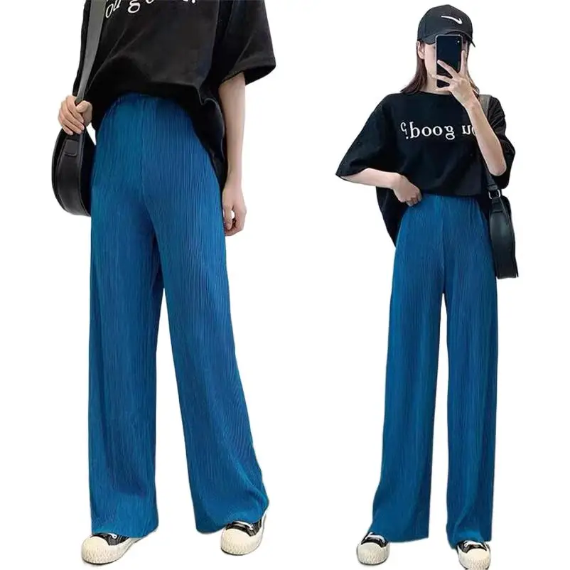 Women' Fashionable Long Pants    Spring Comfortable Wide Leg Pants High Quality Trousers Rose White 8 Colors