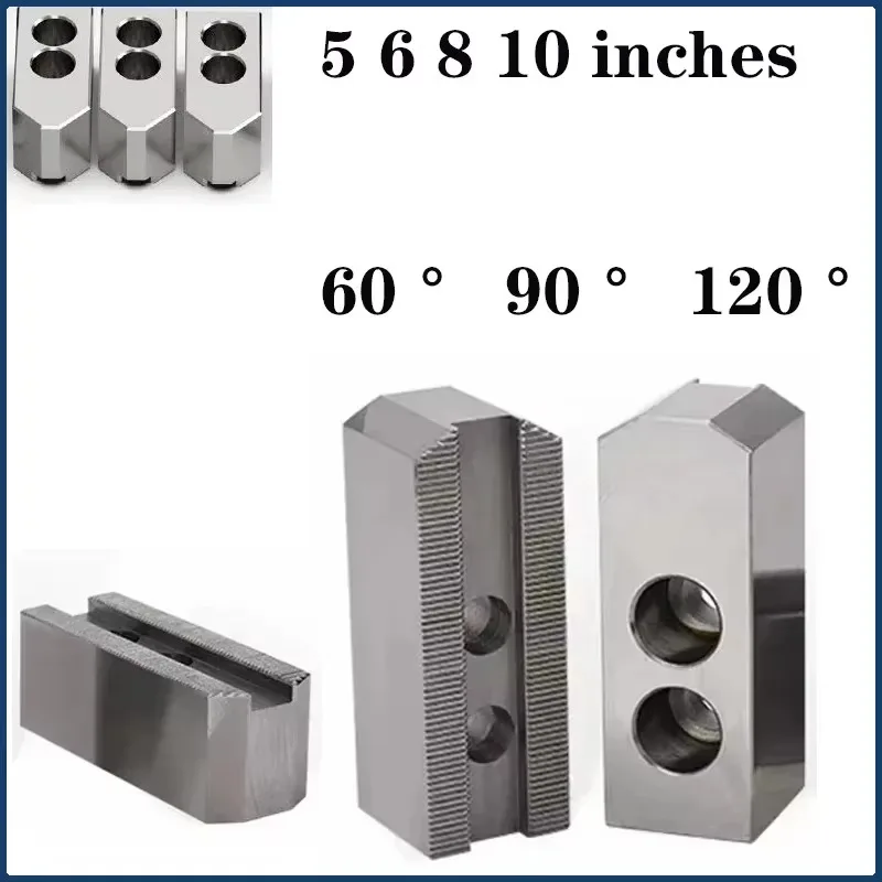

New Hydraulic Oil Pressure Chuck Soft Claw 5 6 8 10 Inch 60/90/120 Degree High Quality Standard 3 Jaws for Mechanical CNC Lathes