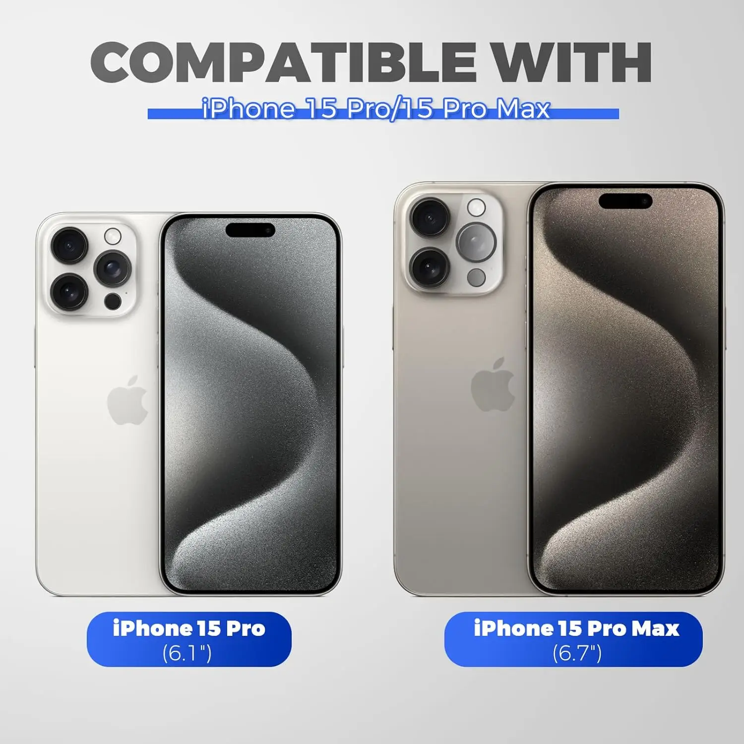 2/4枚入り 9H iPhone 15 Pro /15 ProMax用 HDレンズ保護フィルム