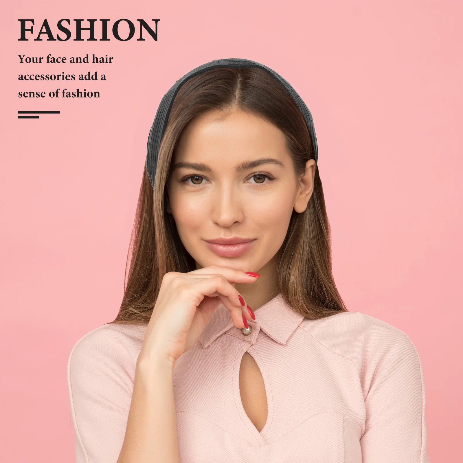 

Wide Headband for Women Extra Wide Non-Slip Stretchy Hair Band Fashion Elegant Turban Style Workout Yoga Running Fitness Hair