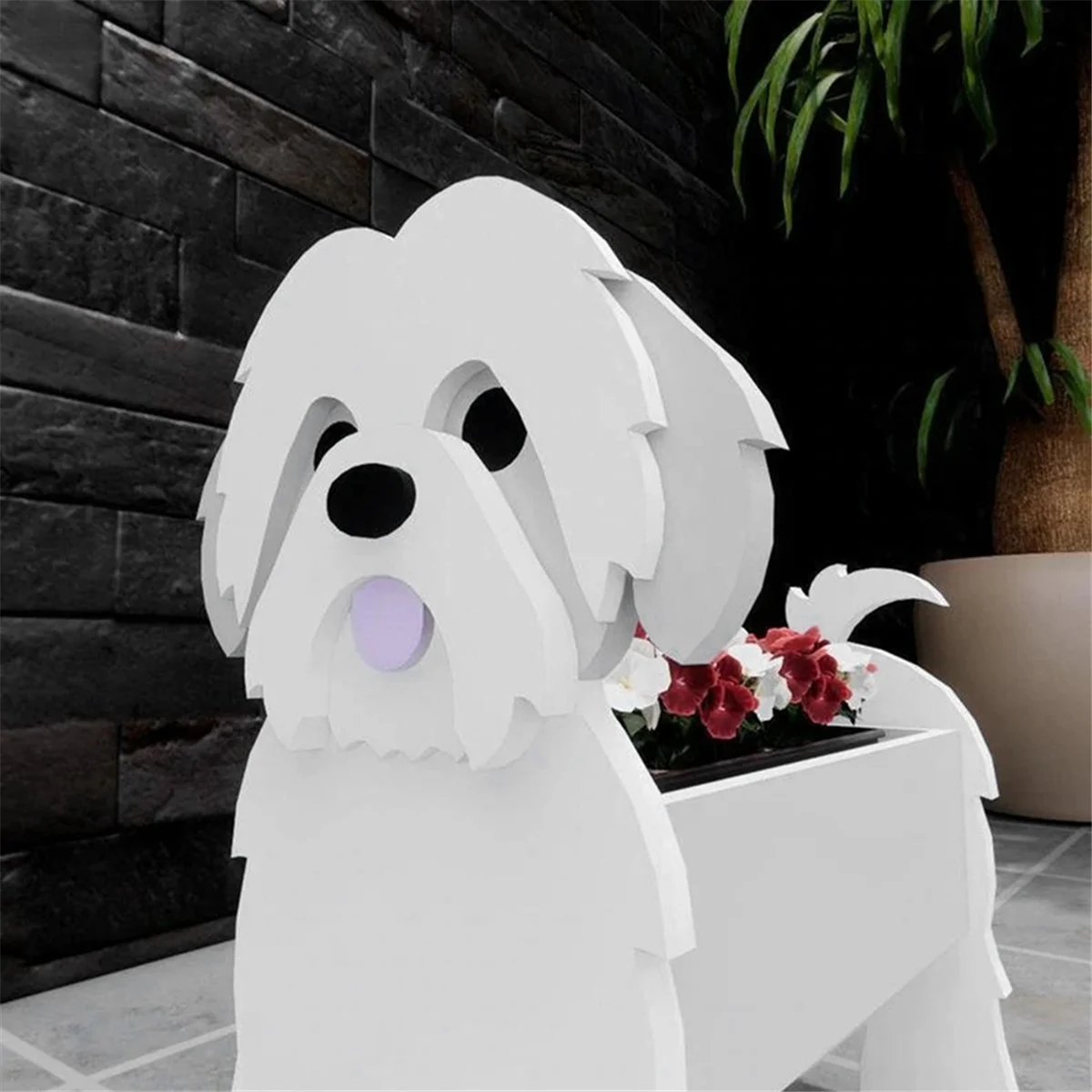 Cartoon Pet Dog Flowerpot Assemblable Dog Flower Pot Multiple Pet Dog Breeds Garden Pot M