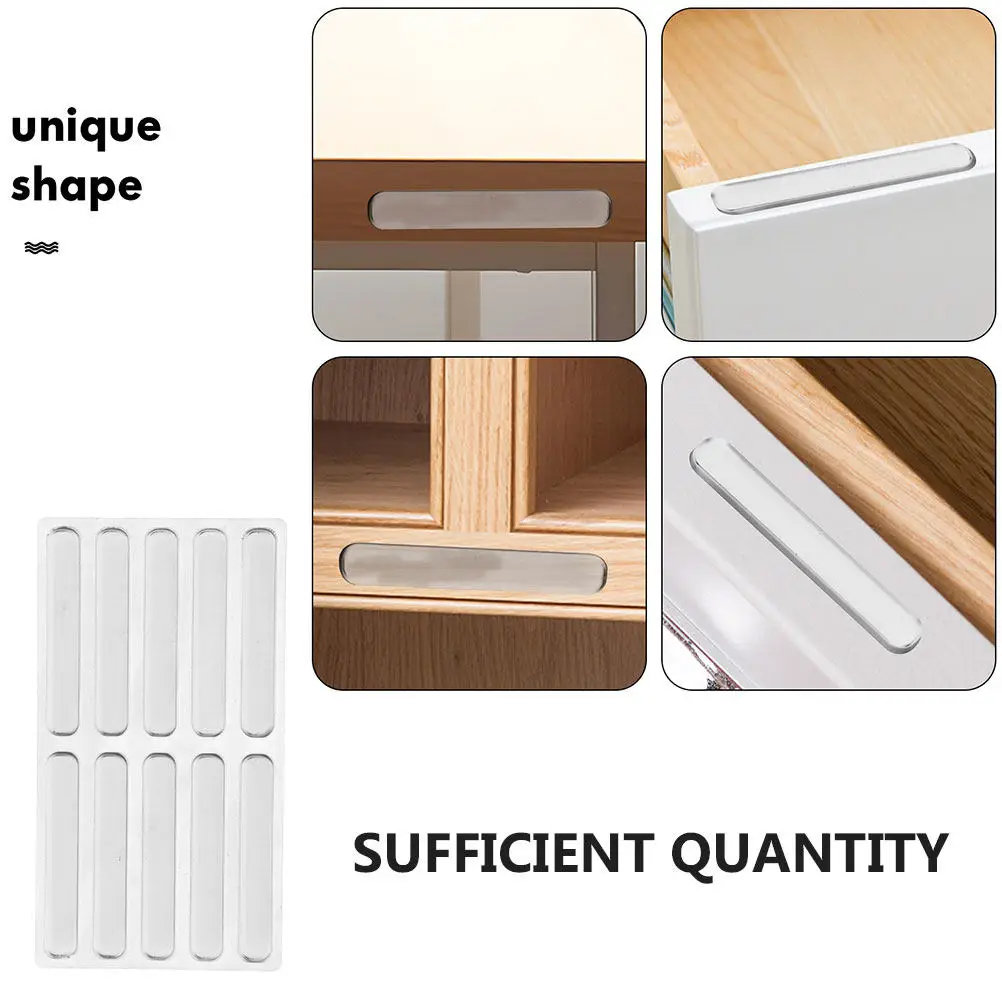 20Pcs Transparent Silicone Bumper Strips Clear Adhesive Cabinet Door Pads Anti Slip Protective Bumpers for Furniture Glass Table