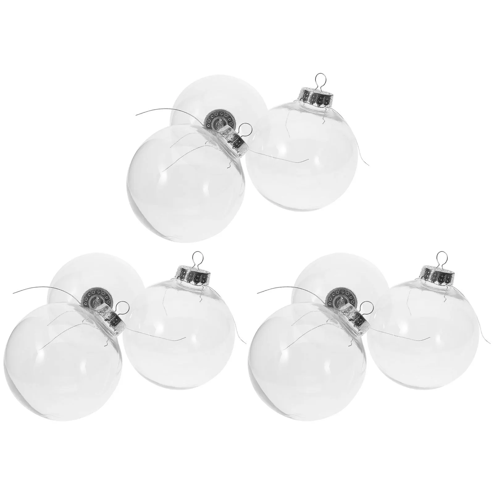 

10 Pcs Christmas Ornaments Plastic Hanging Balls Unbreakable Crafts Tree Baubles Decorations for Brown