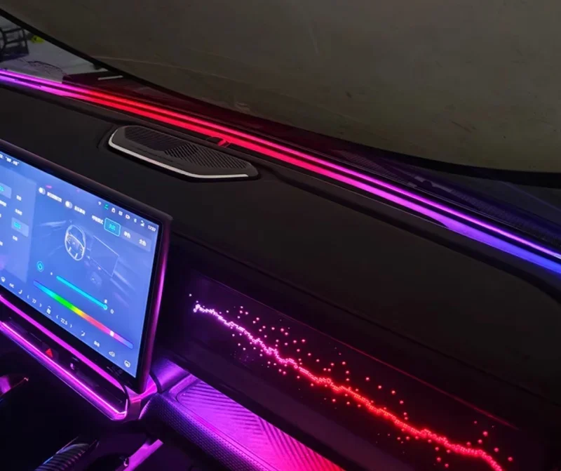 New Car Magic Color Instrument Panel Center Control Through Ambient Light Fit for Jetour Traveler T2 23-25 Car Interior Accessor