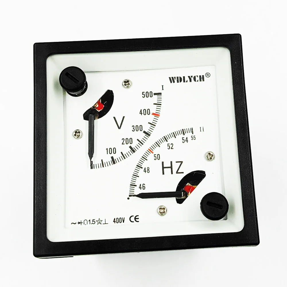 

Customized 1.5 Precision Voltage and Frequency Dual 2 Pointers Analog Panel Meter for Generator Switch Panel Board WDZ72-D-V-HZ