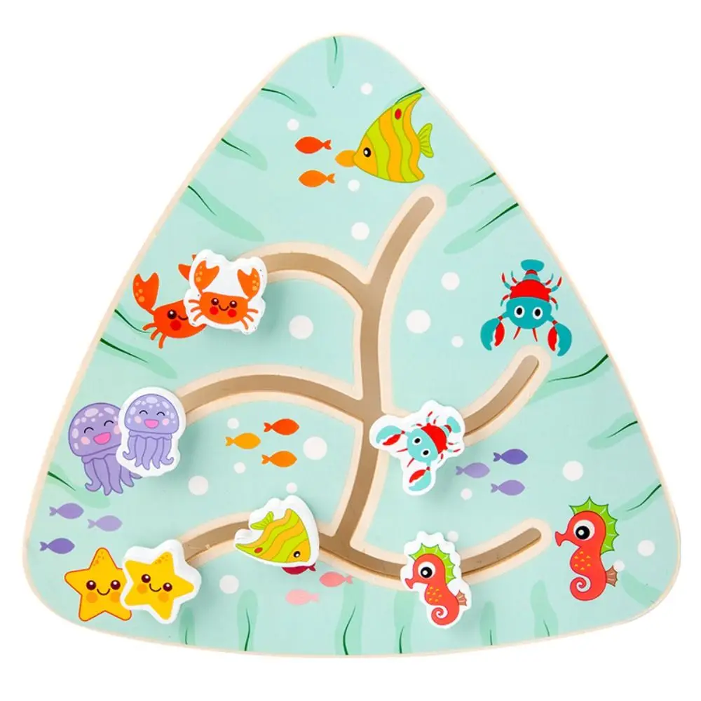 

Wooden Children's Maze Walking Board Early Education Montessori Montessori Maze Boards Portable Multipurpose