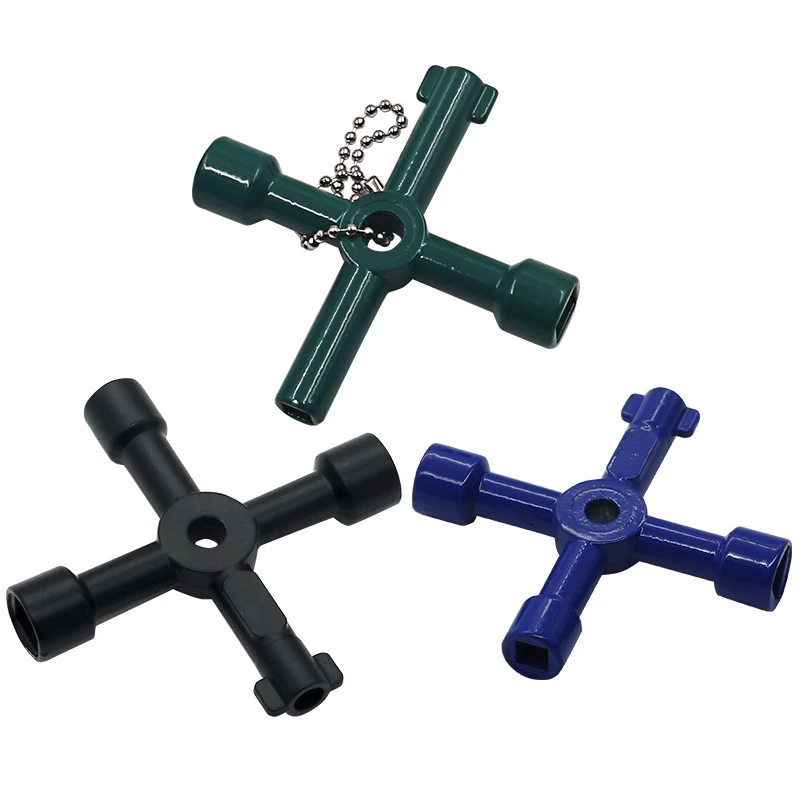 Multifunction 4 Ways Universal Triangle Wrench Key Plumber Keys Triangle For Gas Electric Meter Cabinets Bleed Radiators DBIRD