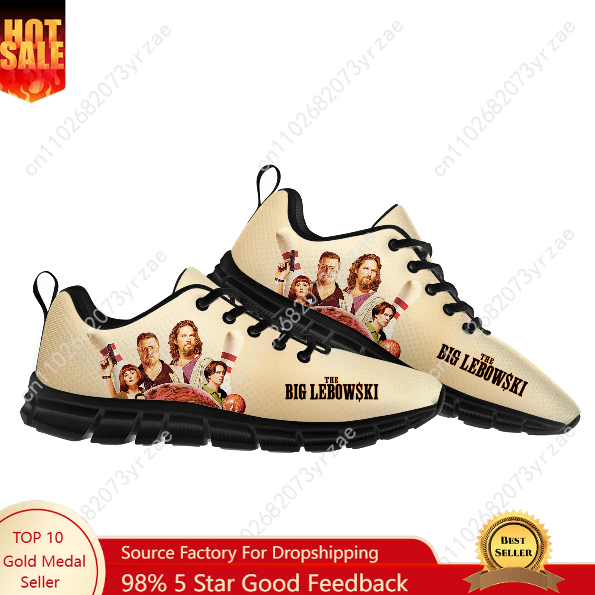 

The Big Lebowski Lace Mesh Shoes Flat Sneaker Men Women Sports Shoe High Quality Personalized Fashion Sneakers Custom Footwe