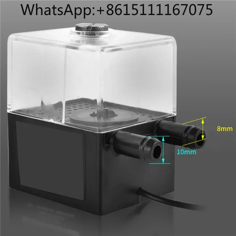 BBA51I Ultra-Quiet SC-300T Water Pump Set for PC CPU Liquid Cooling System DC 12V 4W 150Ml Water Tank Small 3P Power Connector