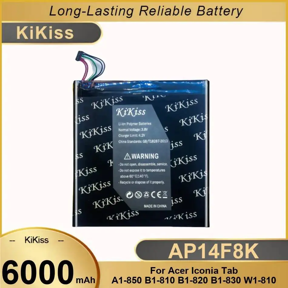 

AP14F8K Premium Replacement For Acer Iconia Tab A1-850 B1-810 B1-820 B1-830 W1-810 6000Mah Tablet Battery