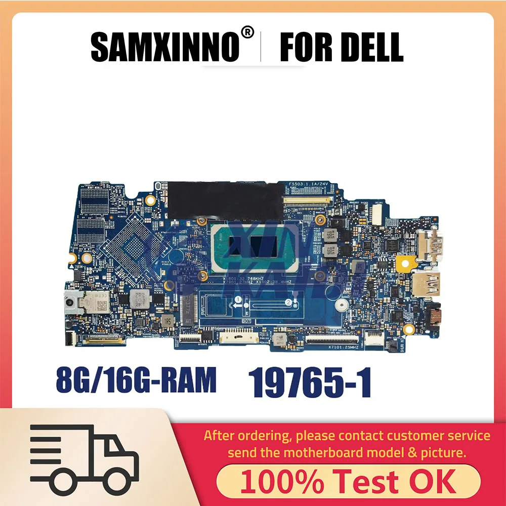 

Notebook Motherboard For DELL Inspiron 7400 7300 5301 09JX16 0X49H6 19765-1 Laptop Mainboard i3 i5 i7 11th Gen CPU 8G 16G RAM