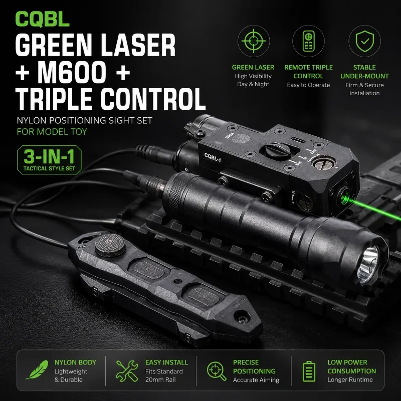 CQBL-1 Nylon Housing Position Laser Stable Green Beam External Wired Button Hobby Model Modification Supply