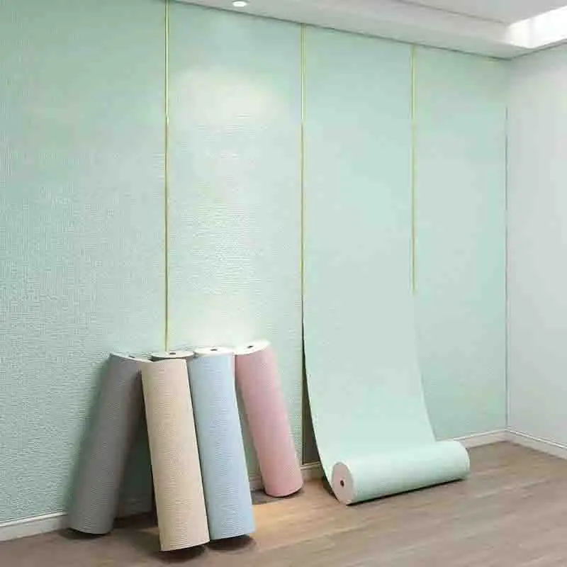 50cm PVC Removable for Living Room Bedroom Home Texture Waterproof Soundproof Decor Self-Adhesive Foam Wall Panel Wide 3D Linen