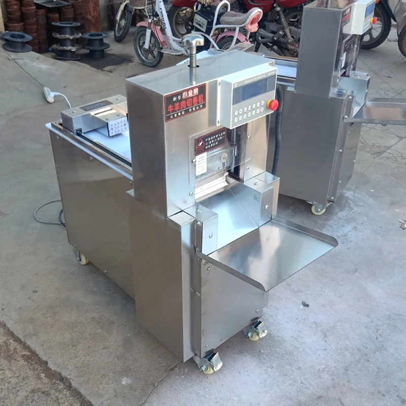 110V/220V 전기 컷 양고기 롤 슬라이서 쇠고기 고기 슬라이서 중소기업 햄 냉동 고기 고기 대패