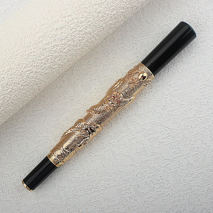 Jinhao Luxury Year of The Dragon Metal Fountain Pen F Nib Office Writing Gift Pen