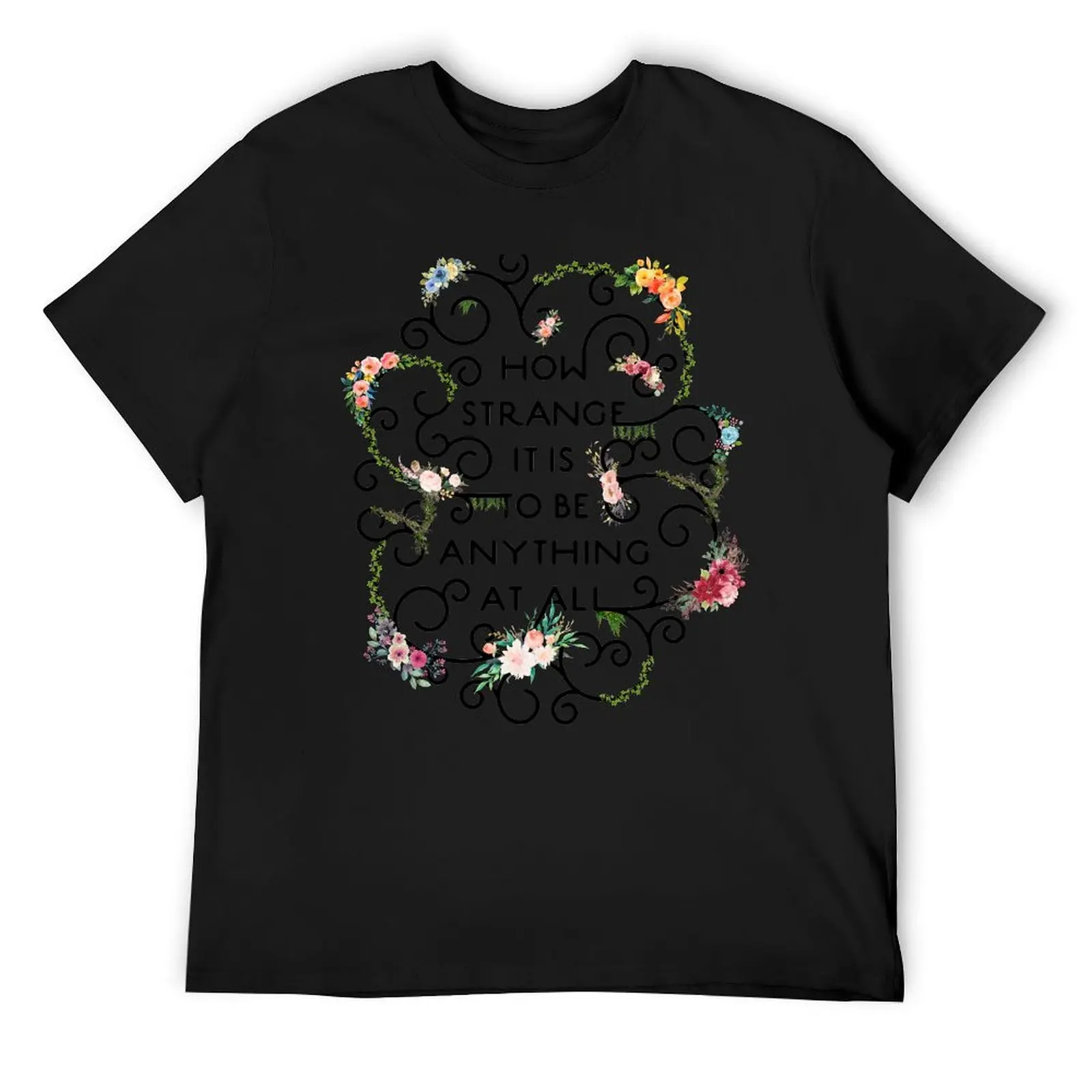 Neutral Milk Hotel - How Strange It Is To Be Anything At All Floral T-Shirt korean fashion funny t shirts for men