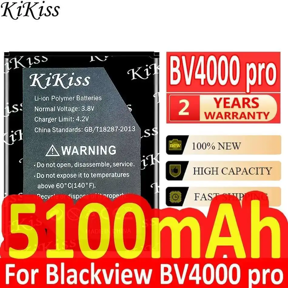 

5100Mah High Capacity For Blackview BV4000 BV 4000 Pro MTK6580A Mobile Phone Battery Long-Lasting