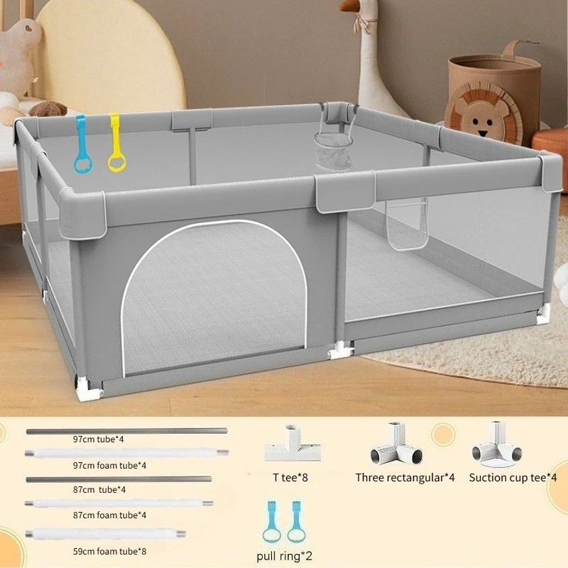 

Очень большой детский манеж 180x200 см, складной детский забор, домашний и уличный манеж для малышей и малышей, игровая ручка с сетчатыми воротами