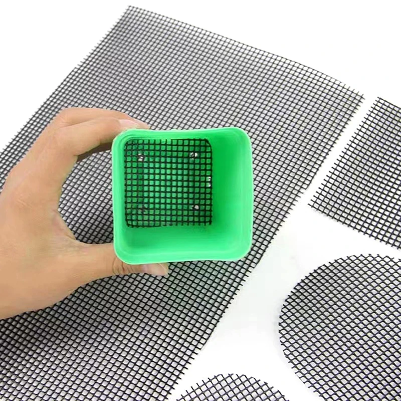 5pcs 20x30cm Flower Pot Hole Mesh Pad Bonsai Pot Bottom Grid Mat Bottom Mat Prevent Soil Loss Breathable Drainage Bottom Mat