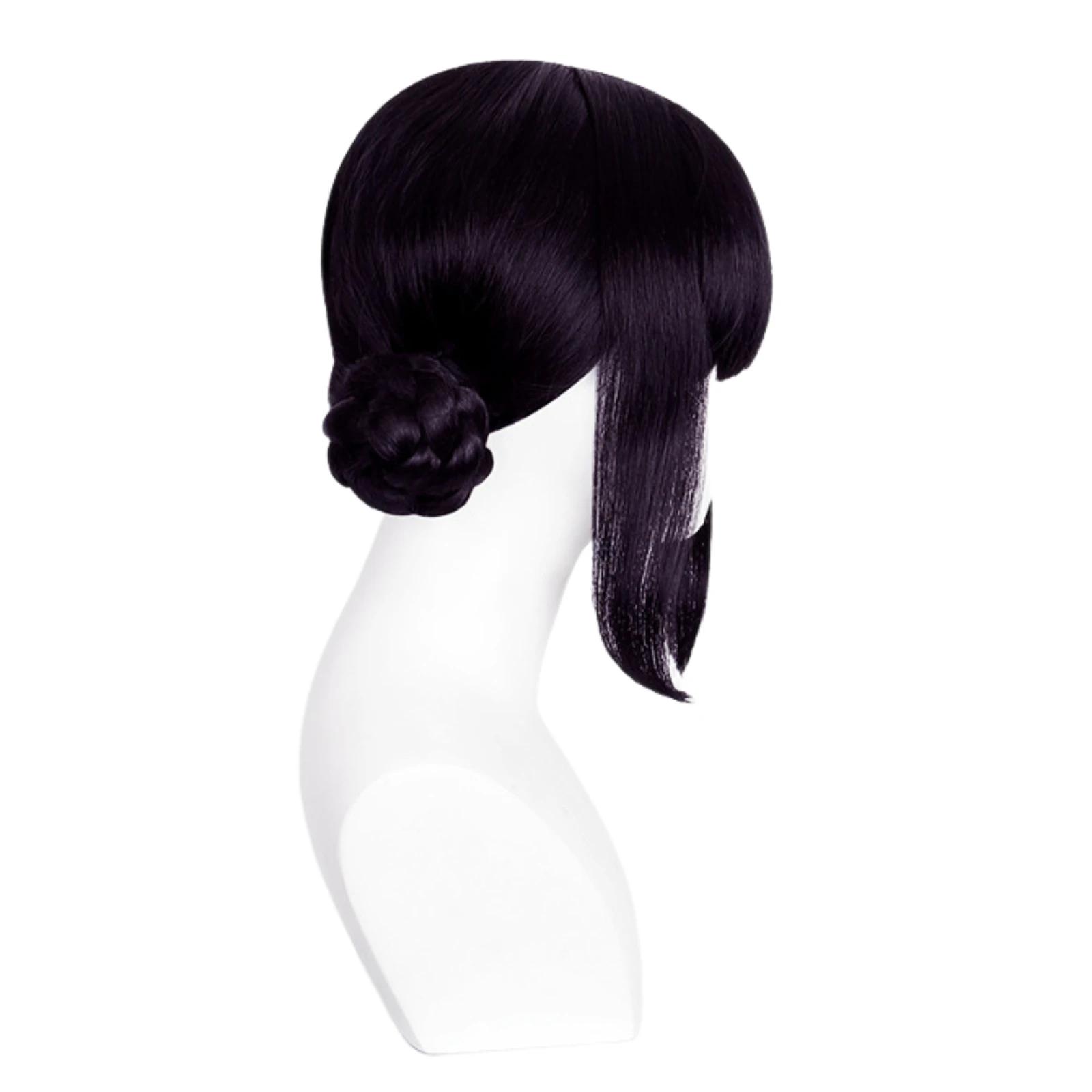 Peruka Cosplay Zoe Łowczyni Demonów Damska Czarna Podwójne Koki Kpop Idol Peruka na Występ Sceniczny Rekwizyty Kostiumu Halloween