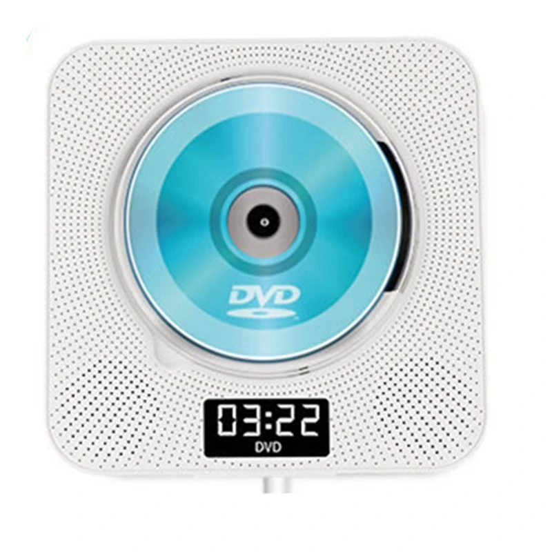 

1 Pack Portable CD Player White With Bluetooth Wall Mount CD Player With IR Remote Control Wall CD Player With Speaker