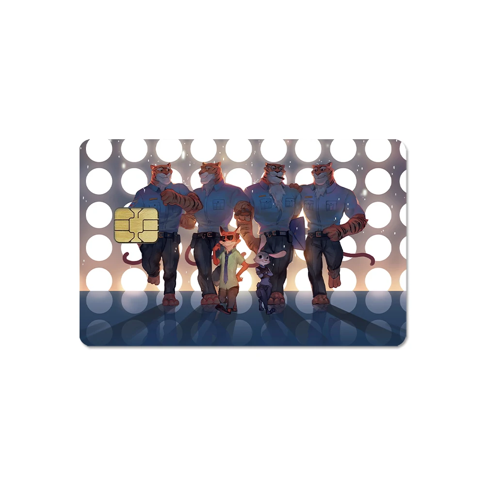 Nimated فيلم Zootopia 2 نيك وايلد جوديث غاري البنك بطاقة ملصق فيلم الشريط الجلد لبطاقة الائتمان بطاقة الخصم رقاقة صغيرة الهدايا #3