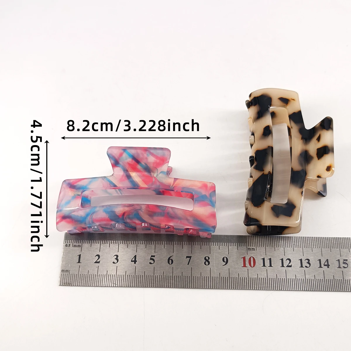 أزياء ليوبارد طباعة مخالب الشعر هندسية المشبك انتزاع مقاطع التصميم للنساء الفتيات دبوس الشعر إكسسوارات الشعر