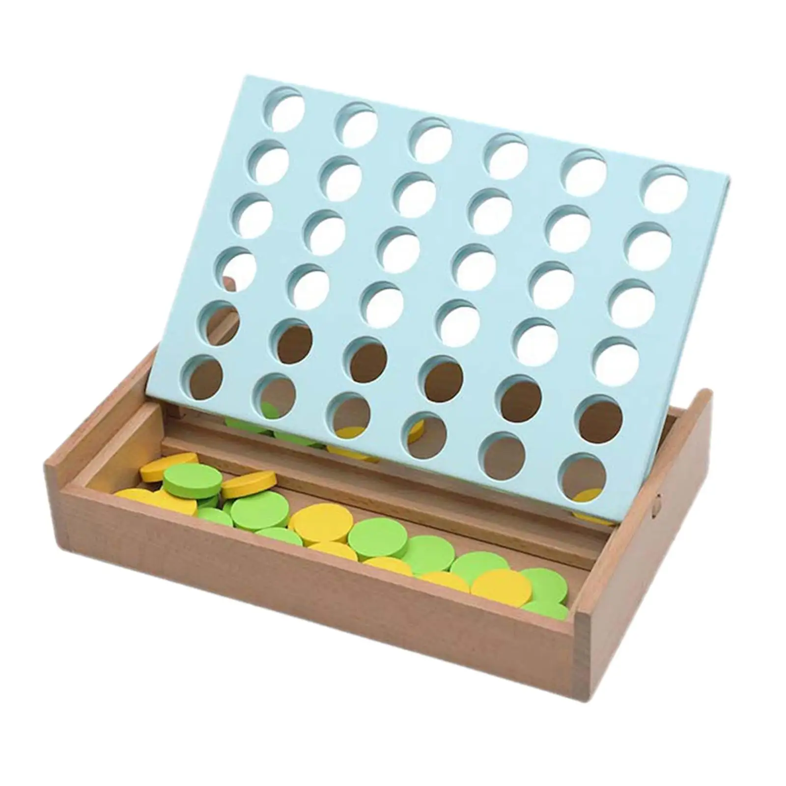 4 in A Row Wooden Board Game Wooden Connect Game for Children Boys Girls Kids