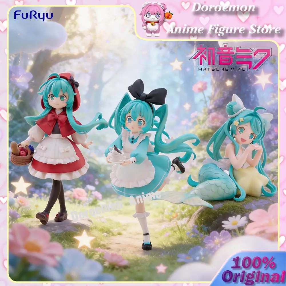 

Pre-Order Original Furyu Desktop Fairy Hatsune Miku The Little Mermaid Wonderland Little Red Riding Hood Kawaii Anime Figures