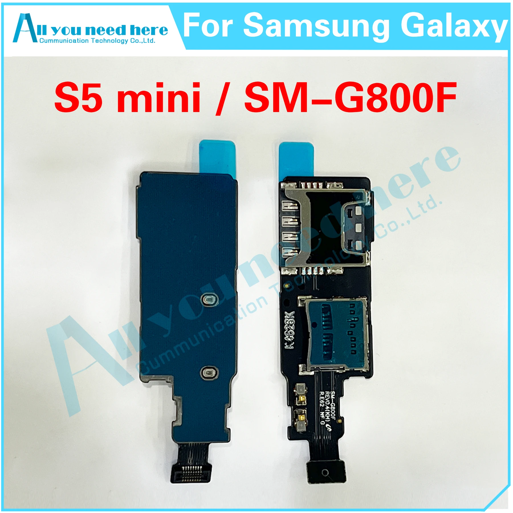 Para samsung galaxy s5 mini SM-G800F g800f s5mini leitor de bandeja de cartão sim cabo flexível memória ler suporte de cartão sd conector interno