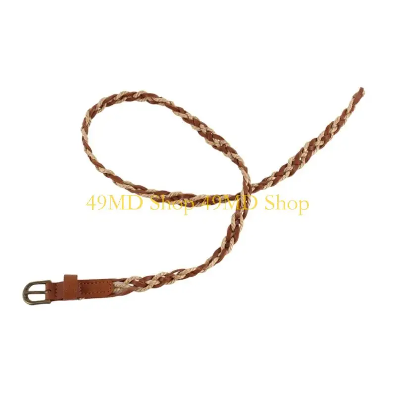 49MD Woven Hat Bands for Straw Hats Ethnic Vacation Theme Hat Belt with Adjustable Length Hat Decoration Replacement Belt