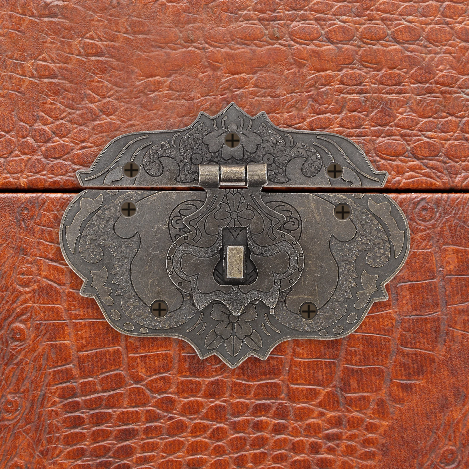 

4pcs Box Lock Panel Buckle Latches Decorative Zinc Alloy Retro Hasp Suitable for Jewelry Wooden Boxes Durable