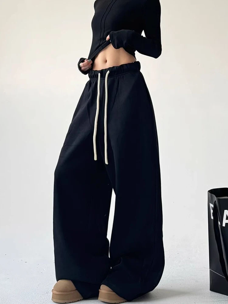 Jmprs Hip Hop Retro Sweatpants Women Streetwear Loose High Waist Straight Trousers American Vintage Letter Female Harajuku Pants