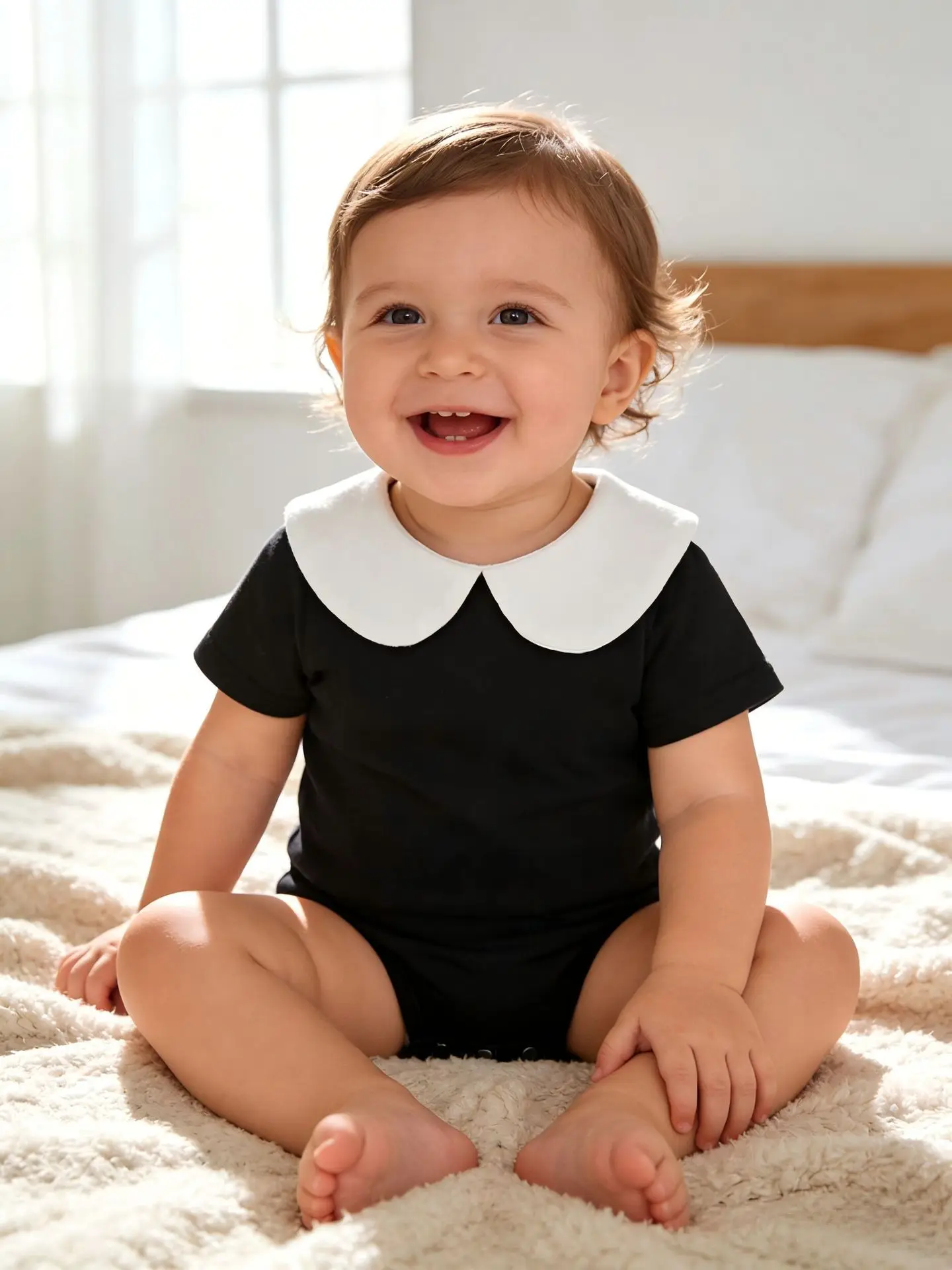 2026 Summer Boys and Girls Baby Rompers Solid Crawler Clothes Children's Korean Jumpsuit Stylish Hundred Day Clothes