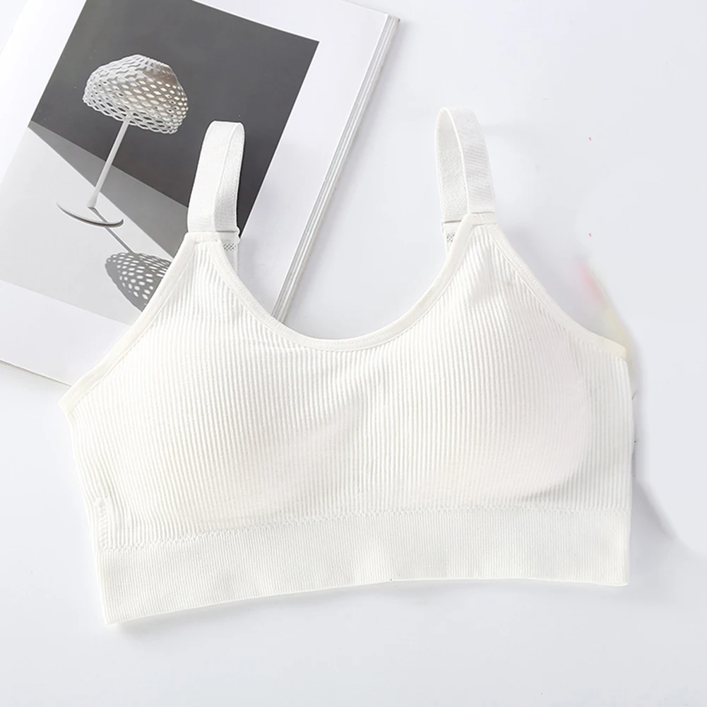 

Open Back Comfortable Underwear Seamless Sleep Bra Bodice 3 4 Cup Shape Polyester Fabric Regular Clothing Length