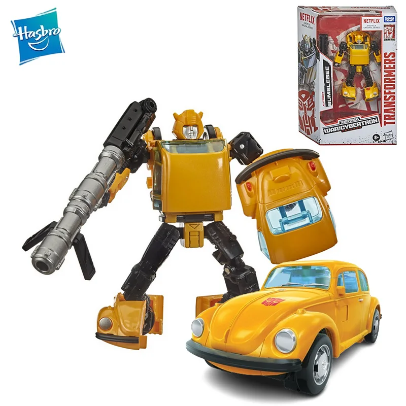 In Stock Original Hasbro Transformers NETFLIX WFC Bumblebee Deluxe PVC Anime Figure Action Figures Model Toys