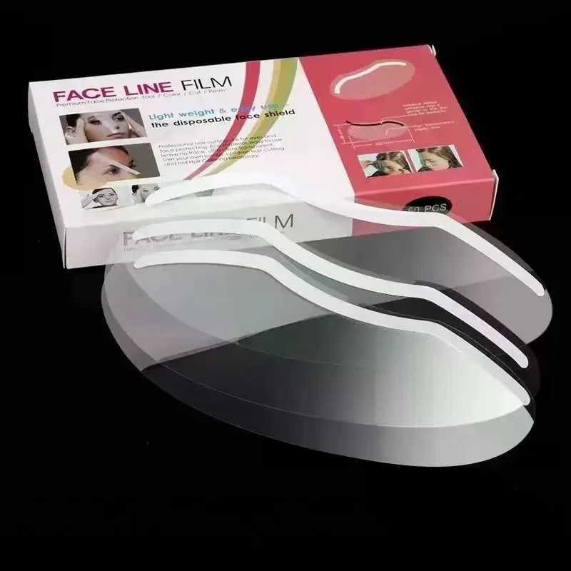 100Pcs Waterproof Dye Perm Face Cover Professional Hairdressing Eye Mask Transparent Shield Kit Salon Barber Protective Tool