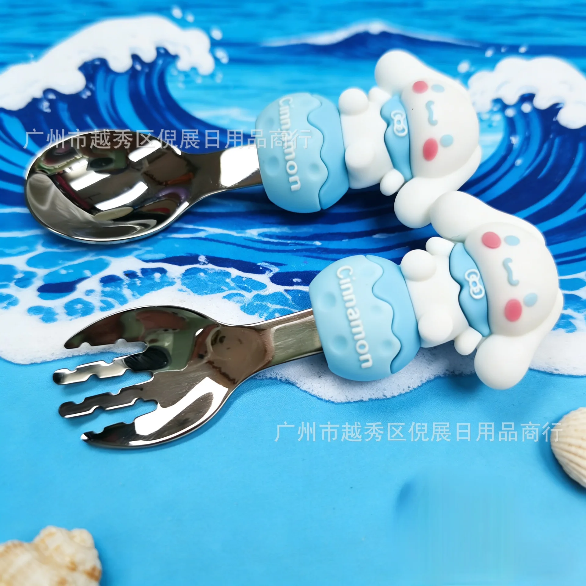 Kuromi ملعقة شوكة 2 قطعة مجموعة لطيف سانريو Pompompurin مرحبا كيتي بلدي ميلودي الفولاذ المقاوم للصدأ الطفل أدوات المائدة لوازم المطبخ #3