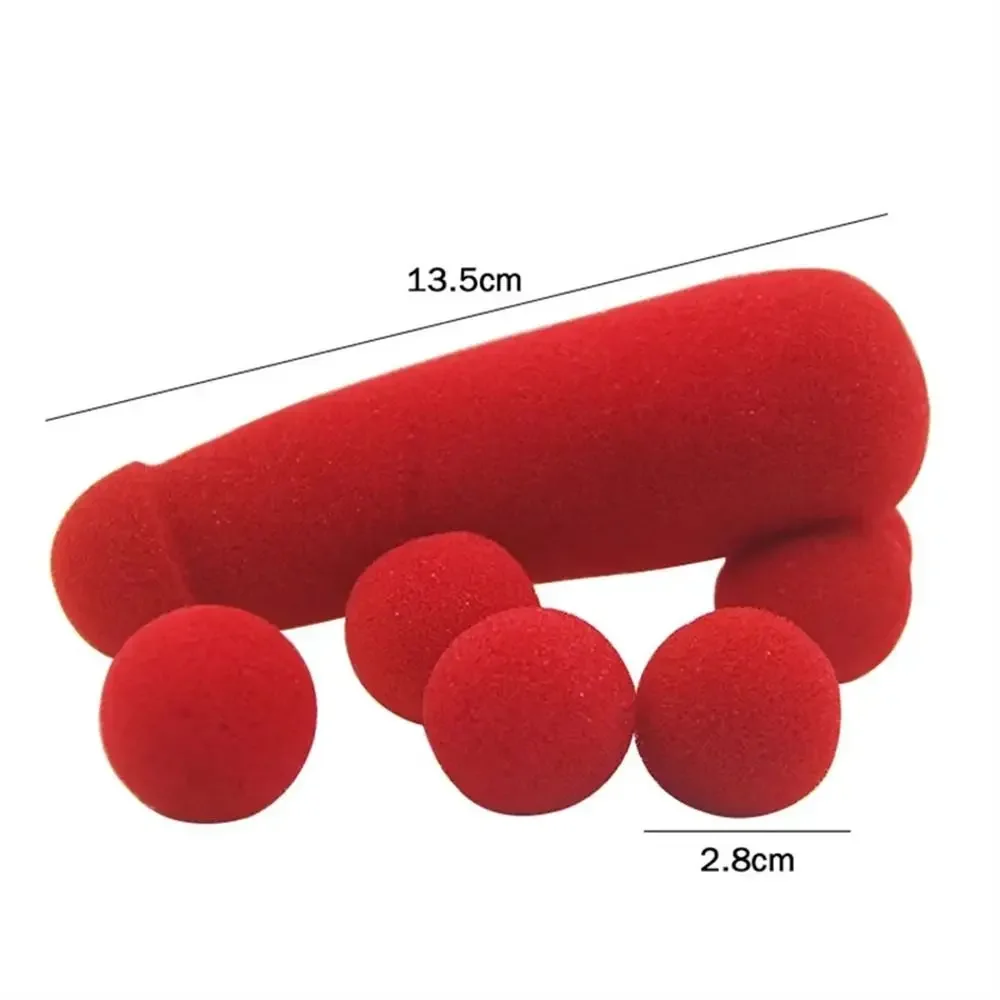 1 Set Small Sponge Brother Magic Tricks 4pcs Red Sponge Balls Funny Gadgets Street Stage Close Up Magic Tricks Magician Joke