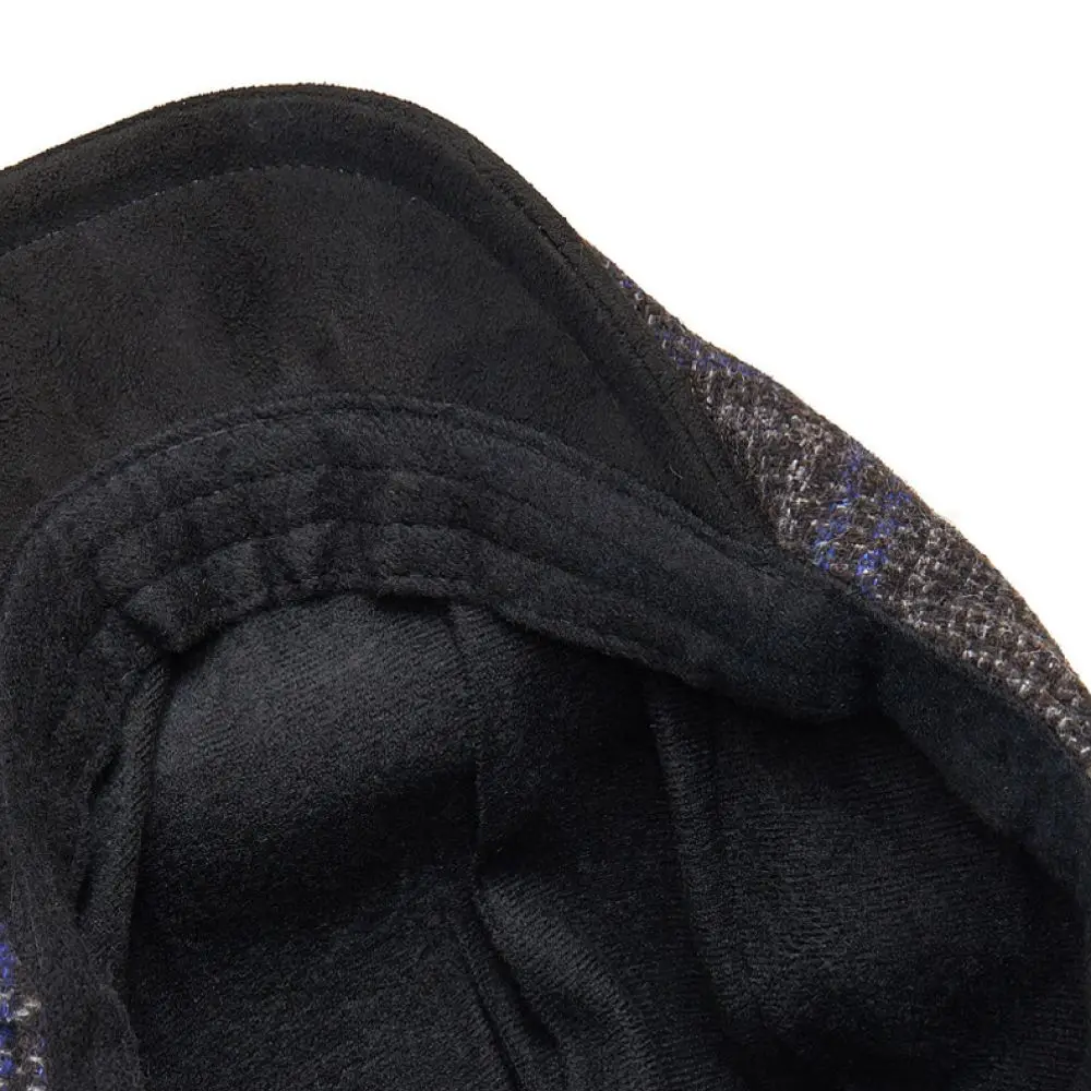 Vintage Mens Newsboy Cap Plaid Beret Hat For ZhuiFengLang Winter Warm Wool Blend Autumn Casual Outdoor British Style Caps