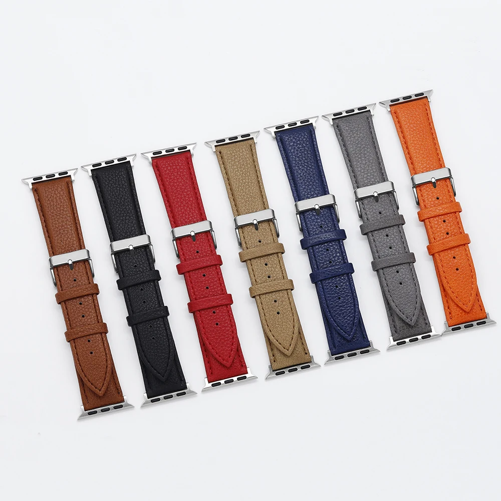 หนังสำหรับสายคาด Apple Watch Ultra 8 7 6 5 49มม.45มม.41มม.นาฬิกาสายรัดข้อมือสายรัด IWatch Loop 44มม.42มม.40มม.38มม.