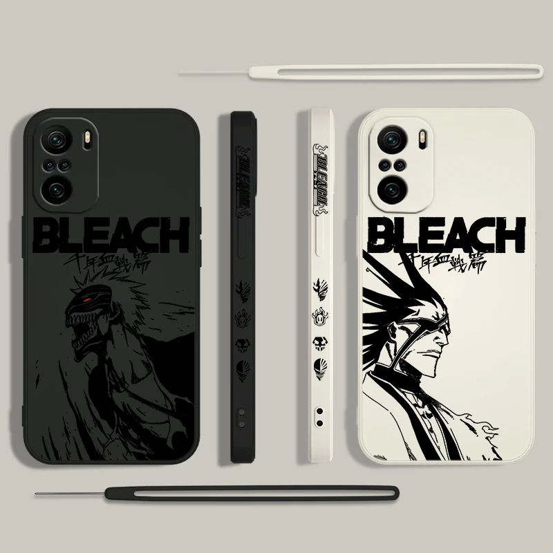 BLEACH Thousand Year Blood War For Xiaomi Redmi Note 13 12 12Pro 11 11S 11T 10S 10 Pro Plus 5G Liquid Left Rope Phone Case