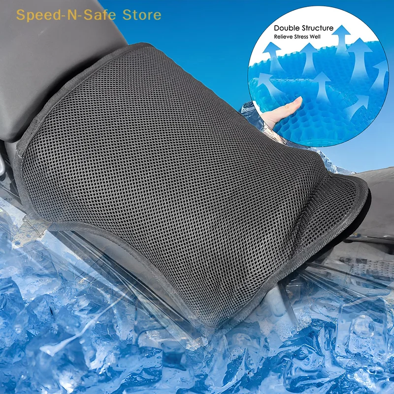 

Motorcycle Gel Seat Cushion With Breathable Heat Insulation, Anti-Slip Surface, UV Protection, And All-Season Shock Absorption