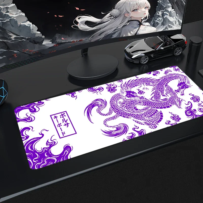 SXHCMX Aming Mouse Pad Purple Dragon XL Beast Non-Slip Computer Extend Desk Mat Office Rubber Large Mousepad Gamer Keyboard Game