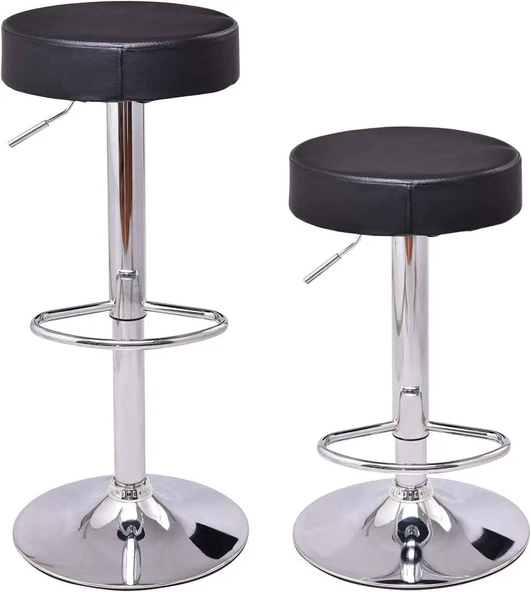 

2pcs Barstool, Adjustable Round High PU Swivel Seat Stool Siege douche rabattable Benches Stool for bathroom Cute stool