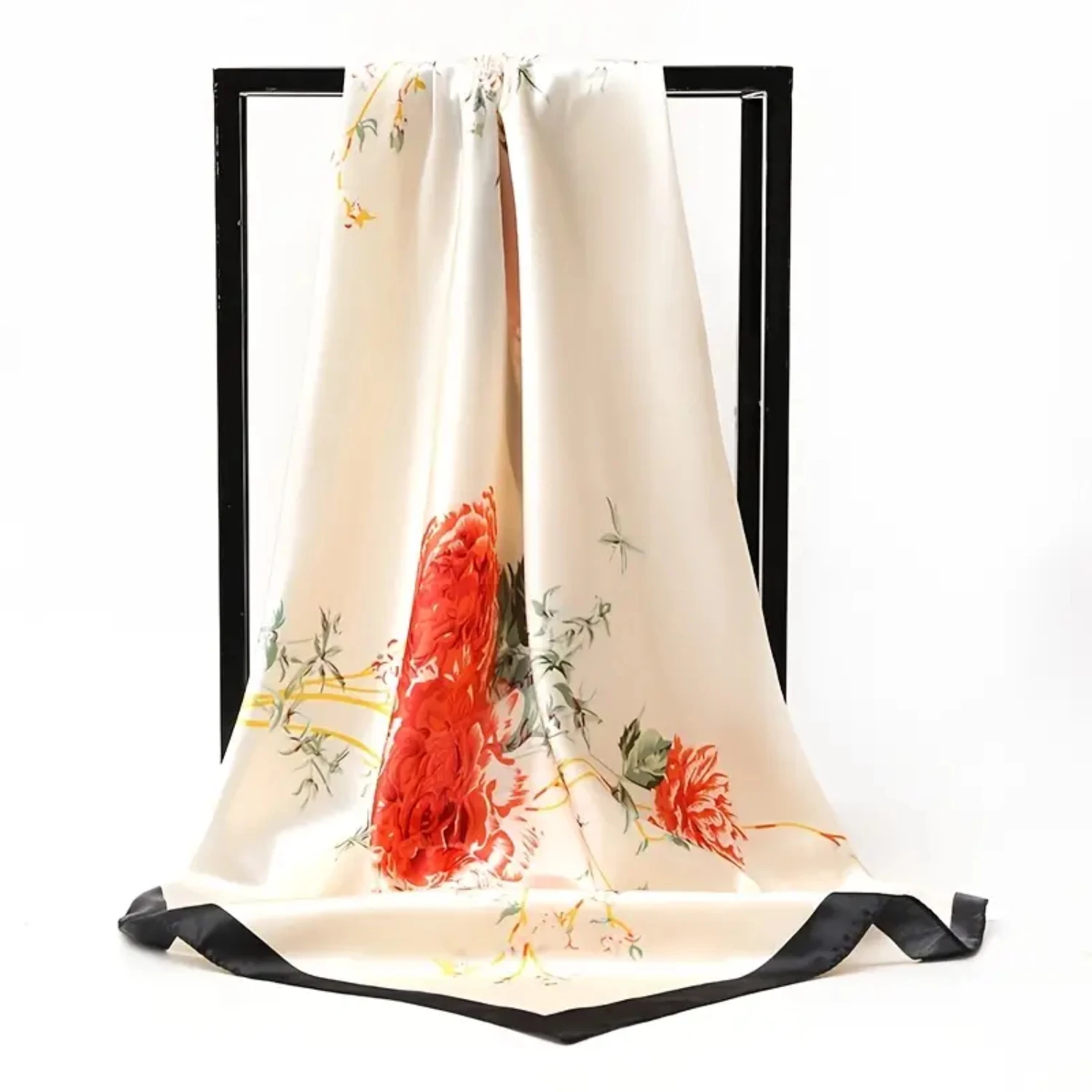 

Fashion Womens Vintage Flower Satin Print Headband Scarf - Stylish Accessory for Hair Styling Barber matt Hair pins Barber bag