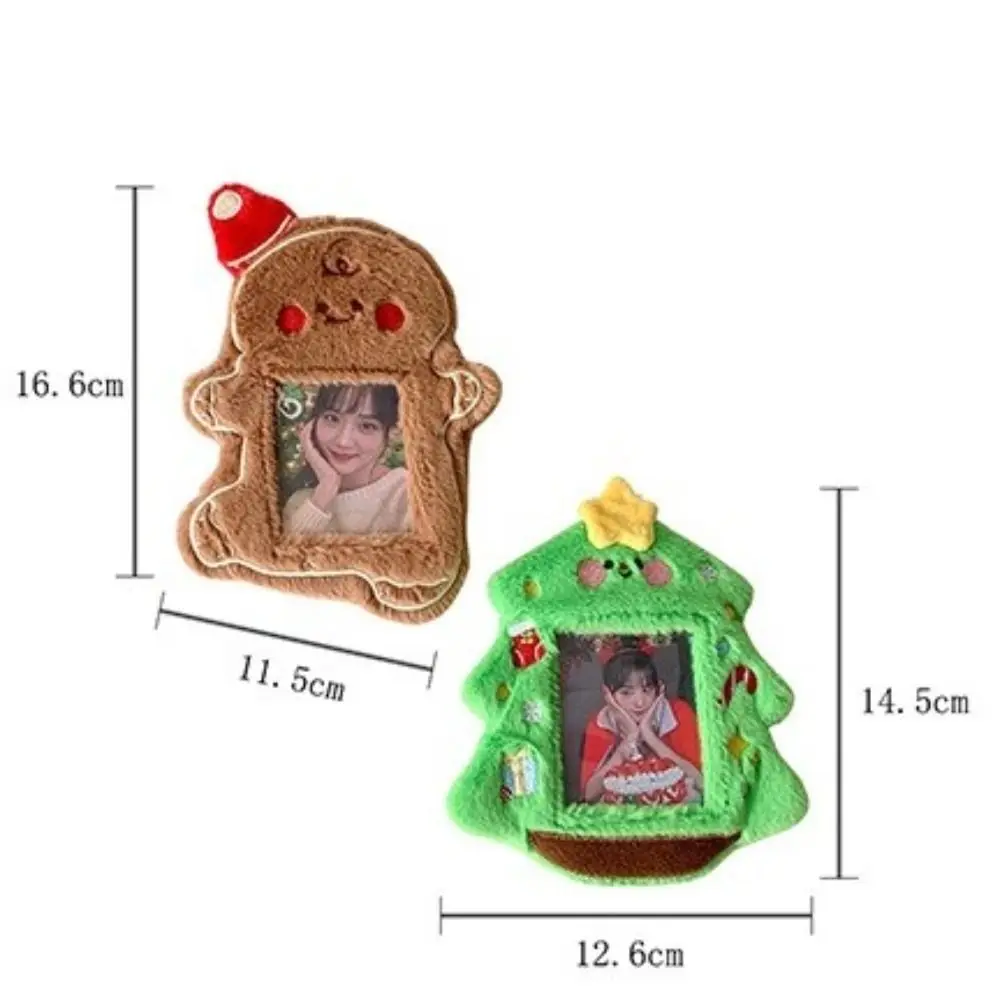 الزنجبيل رجل Photocard حامل حقيبة قلادة الكرتون شجرة عيد الميلاد حامل بطاقة رقيق Kpop صور حافظة بطاقات هدية الكريسماس
